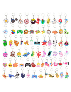 70 Llaveros de Goma para Fiesta de Cumpleaños Niños - Lecinc