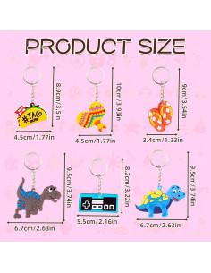 70 Llaveros de Goma para Fiesta de Cumpleaños Niños - Lecinc 2