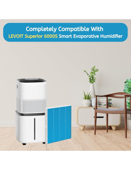 Filtro de Mecha Nispira HB6000s para Humidificador LEVOIT - Paquete de 4