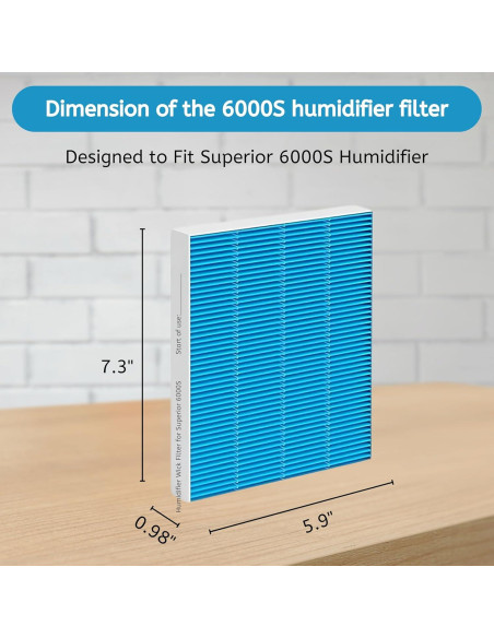 Filtro de Mecha Nispira HB6000s para Humidificador LEVOIT - Paquete de 4
