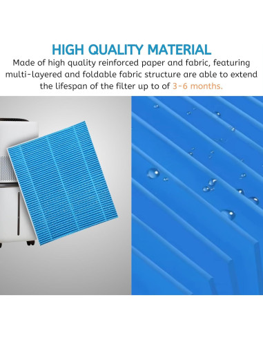 Filtro de Mecha Nispira HB6000s para Humidificador LEVOIT - Paquete de 4