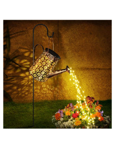 Regadera Solar Afootry con Luces LED para Jardín 90 LEDs