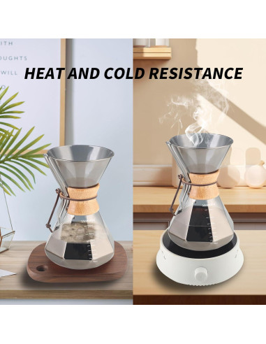 Cafetera de Goteo Mongdio 1000ml con Filtro Acero Inoxidable