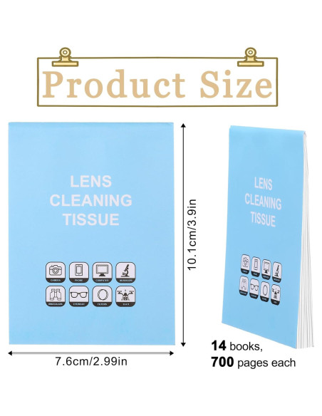 700 Hojas de Papel de Limpieza de Lentes Psyqtsuary 10.1x7.6cm