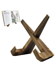 Soporte de Recetario de Madera Azheeuiy - Manos Libres, Marrón