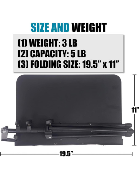 Soporte de Partituras GLEAM GMS-88 Ajustable y Portátil