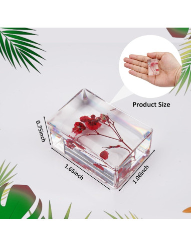 10 Pisapapeles de Resina con Flores Reales JINLISPIN 4.19cm