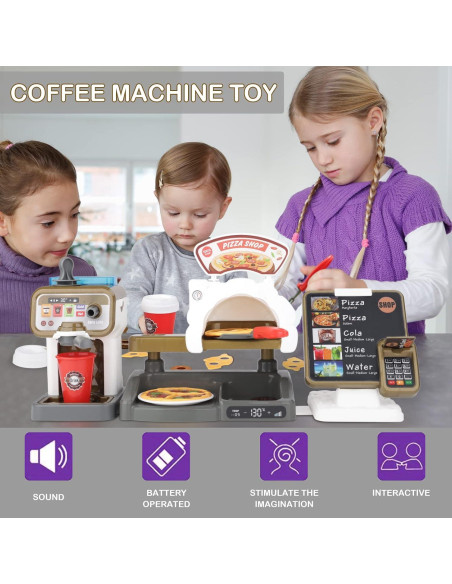 Juego de Imaginación de Café de deAO con Caja Registradora