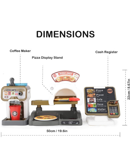 Juego de Imaginación de Café de deAO con Caja Registradora