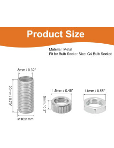 Kit de Accesorios de Lámpara MECCANIXITY G4 - 5 Piezas M10x20mm 2