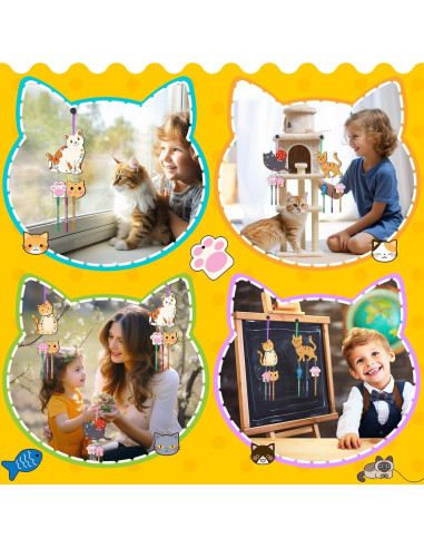 Kit de Campana de Viento TREACLUB para Niños - 12 Piezas de Madera