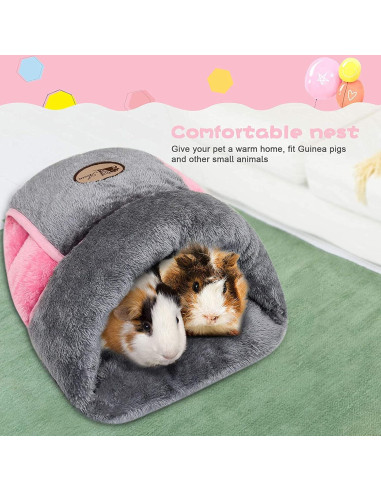 Cueva de Cuddle YUEPET para Cobayas y Pequeños Animales - Gris