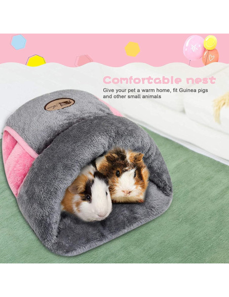 Cueva de Cuddle YUEPET para Cobayas y Pequeños Animales - Gris