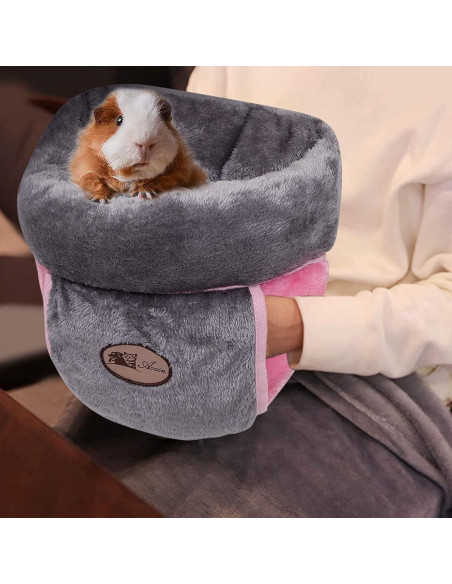 Cueva de Cuddle YUEPET para Cobayas y Pequeños Animales - Gris