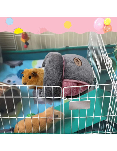 Cueva de Cuddle YUEPET para Cobayas y Pequeños Animales - Gris