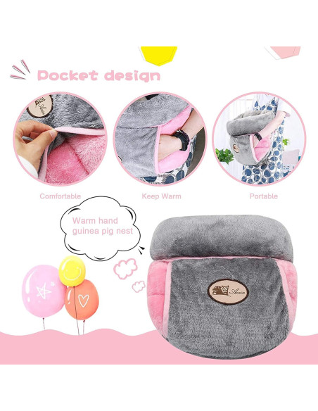 Cueva de Cuddle YUEPET para Cobayas y Pequeños Animales - Gris