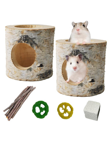 Túnel de Hámster de Madera MUYG, Juguete Natural 12x10x10 cm