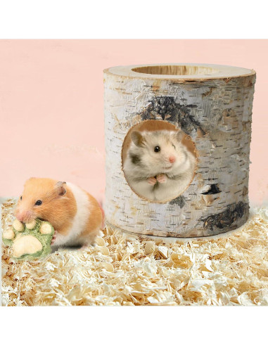 Túnel de Hámster de Madera MUYG, Juguete Natural 12x10x10 cm