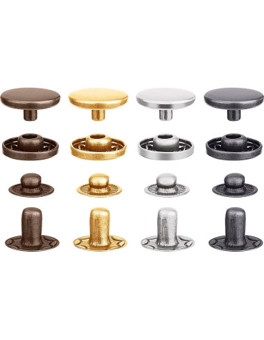 Kit de Broches de Presión Hotop 100 Piezas 12.5 mm Cuero