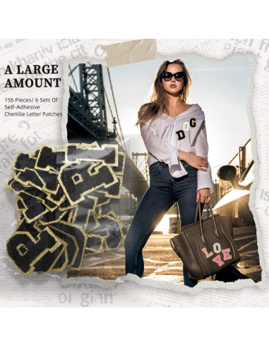 156 Piezas Parches de Letras Chenille Autoadhesivos Yeload
