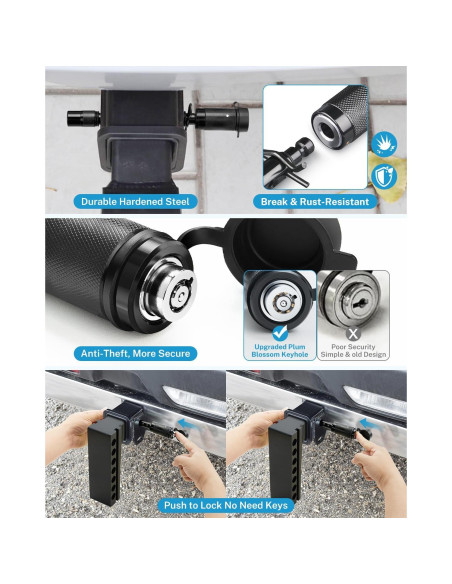 Kohree Juego de Cerraduras para Remolque 5/8" Antirrobo