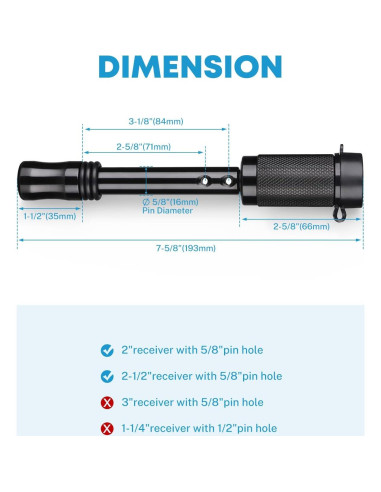 Kohree Juego de Cerraduras para Remolque 5/8" Antirrobo