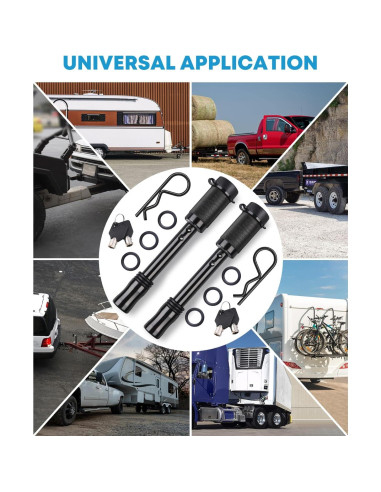 Kohree Juego de Cerraduras para Remolque 5/8" Antirrobo