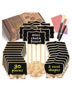 Mini Carteles de Tiza OleOletOy 30 Piezas para Buffet y Mesa