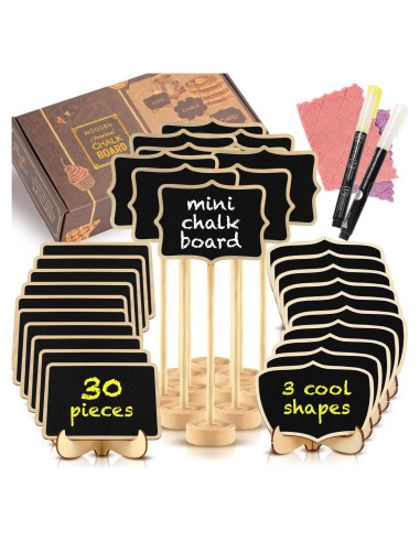 Mini Carteles de Tiza OleOletOy 30 Piezas para Buffet y Mesa