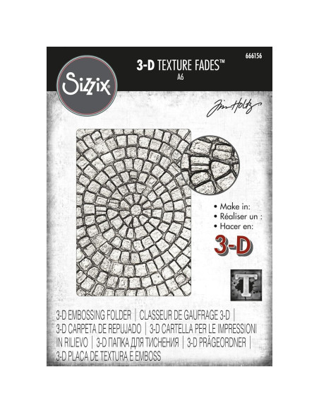 Carpeta de Embossing Sizzix Tim Holtz Mosaico 19.37x12.7 cm