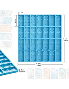 Molde de Dominó 3D Patelai de Silicona Azul 18.5x20cm 2