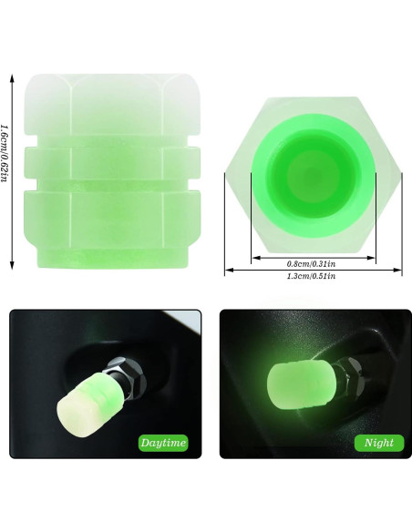 8 Tapones de Válvula Brillantes SUMAJU para Neumáticos