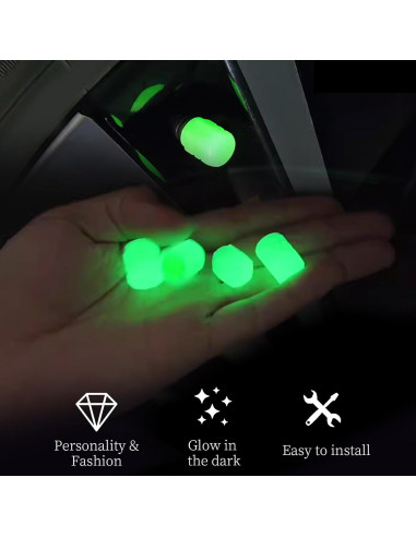 8 Tapones de Válvula Brillantes SUMAJU para Neumáticos