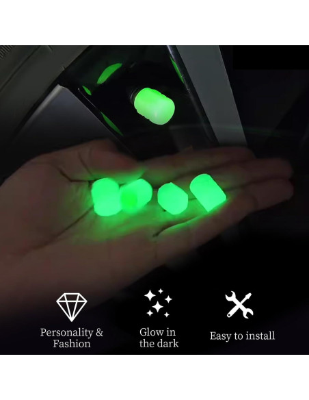 8 Tapones de Válvula Brillantes SUMAJU para Neumáticos