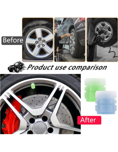 8 Tapones de Válvula Brillantes SUMAJU para Neumáticos