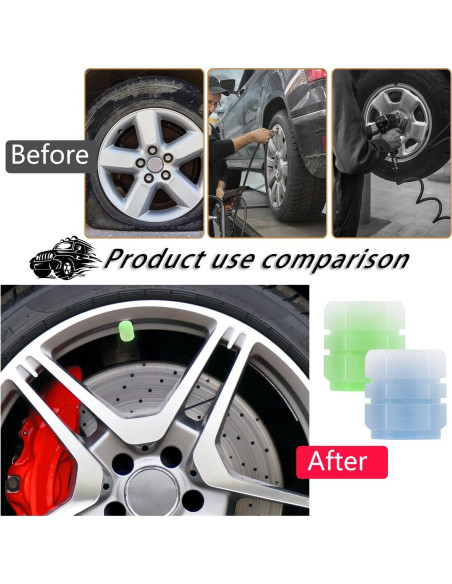 8 Tapones de Válvula Brillantes SUMAJU para Neumáticos