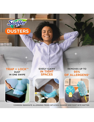 Recarga Swiffer Dusters 18 unidades sin fragancia para limpieza