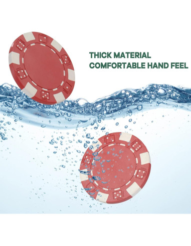 Fichas de Póker LUOBAO 100 Pcs 11.5g 4 Colores para Juegos