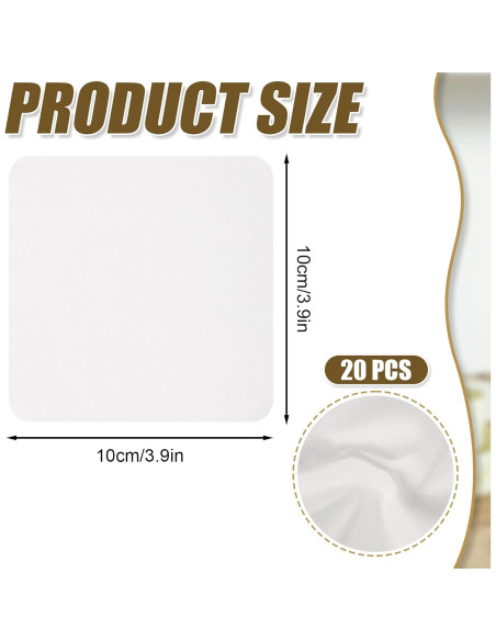 20 Paños de Chamois PEUTIER 10x10 cm Suaves y Absorbentes