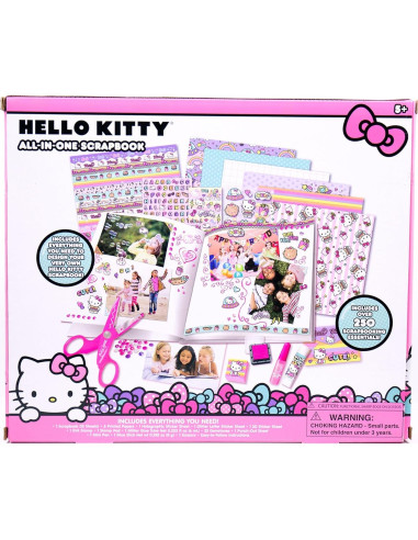 Álbum de Recortes Hello Kitty 30 Páginas 250 Piezas DIY