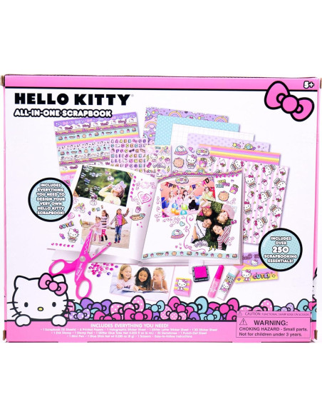 Álbum de Recortes Hello Kitty 30 Páginas 250 Piezas DIY