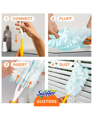 Recarga Swiffer Dusters 18 unidades sin fragancia para limpieza