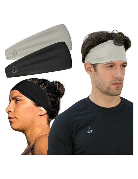 Banda de Sudor Temple Tape Unisex - Paquete de 2, Absorbe Sudor