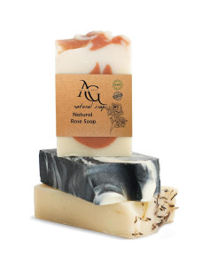 Paquete de 3 Jabones Naturales Arie Global - Romero, Hammam y Rosa 2