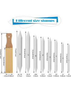 Set de Dibujo AGPTEK 22 Piezas con Difusores y Herramientas 2