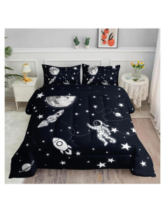 Juego de Ropa de Cama Twin Smell Sunshine Astronauta 3 Piezas