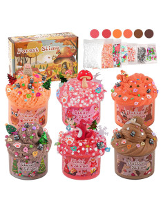 Kit de Slime de Bosque LAWOHO - 6 Paquetes 360ml para Niños