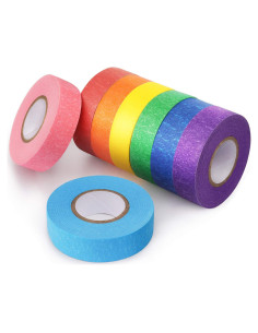 8 Rollos de Cinta de Enmascarar de Colores Hutou 1.5cm x 14.6m