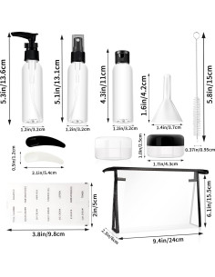 Set de 13 Botellas de Viaje Giloner a Prueba de Fugas 60ml 2