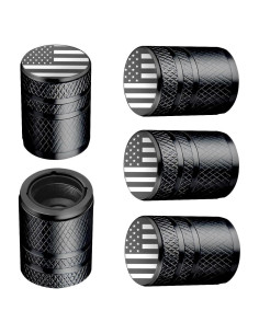 Tapas de Válvula de Neumático BAURATTI - Paquete de 5 - Negro